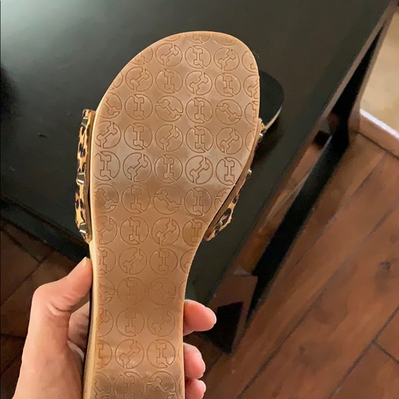 Flogg animal print platform slides/wedge slides. - Picture 2 of 3